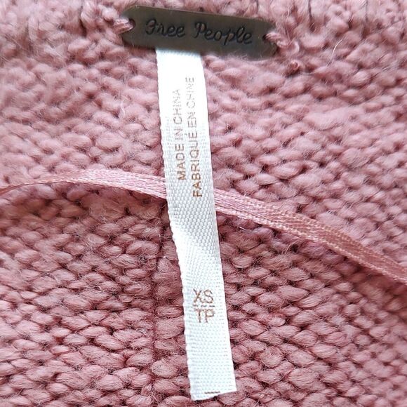 Free People Brookside Sweater Sz XS Alpine Rose - Picture 12 of 14